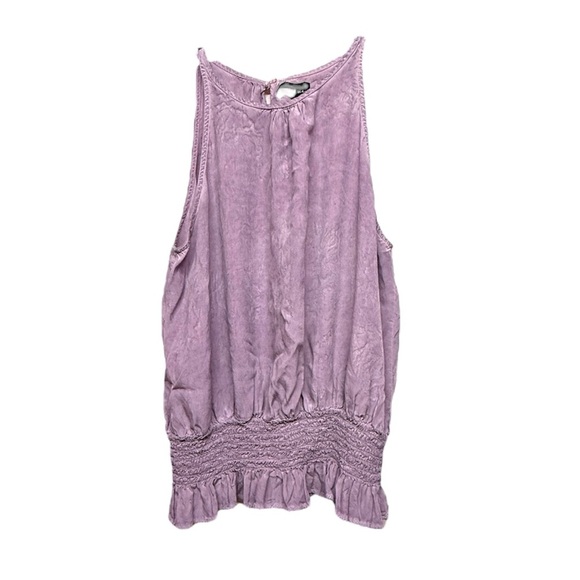 Mustard Seed Purple Smocked Tank Top - Picture 1 of 4